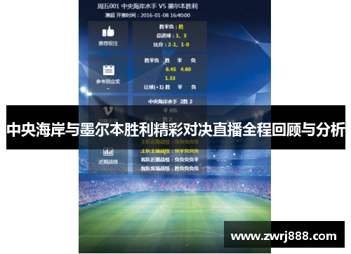 中央海岸与墨尔本胜利精彩对决直播全程回顾与分析
